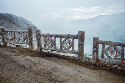 Bridge over land against sky