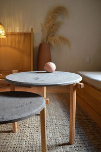 Designer side or center coffee table, top in natural stone, volcanic stone, quarry or terrazz