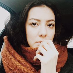 Close-up portrait of young woman