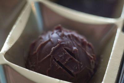 Close-up of ice cream in bowl