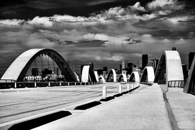 Rear view of man walking on street