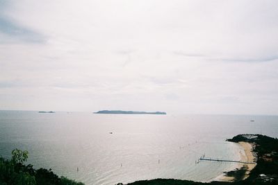 High angle view of sea against sky