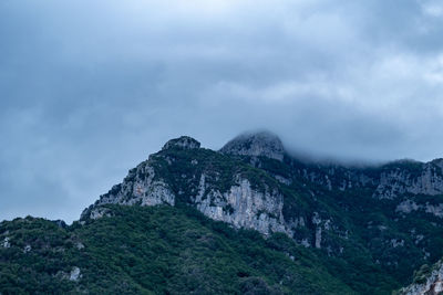 Scenic view of rocky mountains against sky