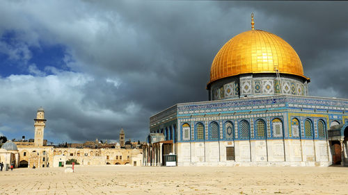 Exterior of temple against sky