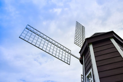 Low angle view of win turbine