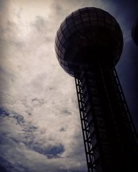 Low angle view of modern buildings against sky