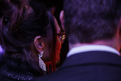 Rear view portrait of friends