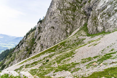 Scenic view of rocky mountains against sky