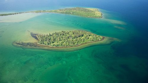 High angle view of sea