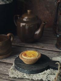 Close-up of breakfast on table