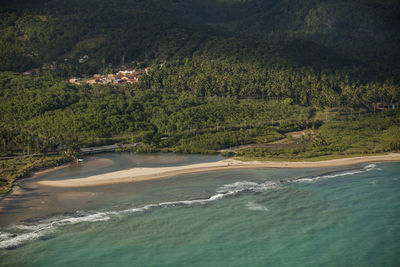 Aerial view of a beach in brazil