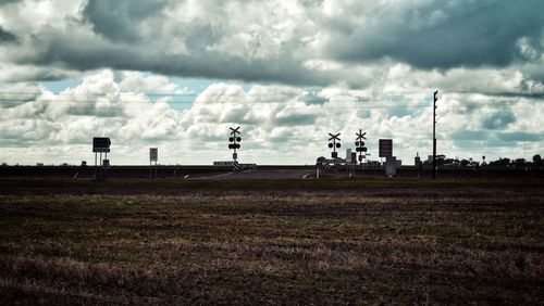 Electricity pylon against sky