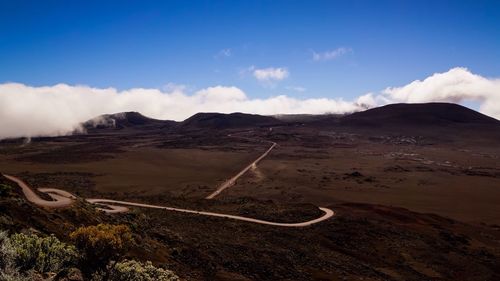 Scenic view of desert against sky