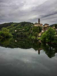 Reflection of trees in water