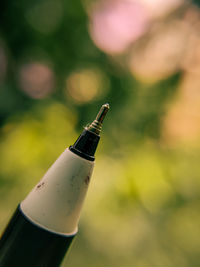 Close-up of pen