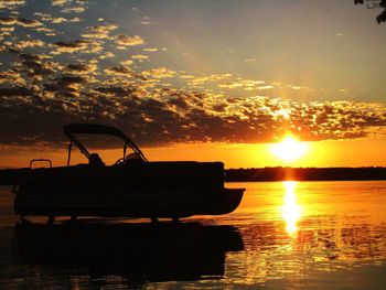 Scenic view of sunset over sea