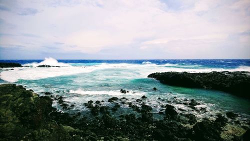 Scenic view of sea against sky