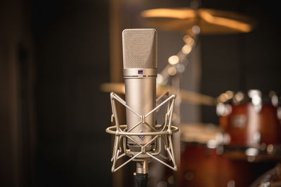 Close-up of microphone