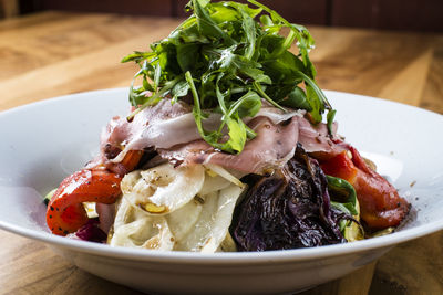 Close-up of salad served in bowl