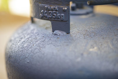 High angle view of chain on table