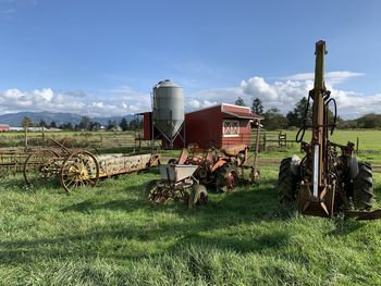 View of agricultural field against sky