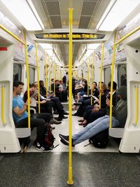 People sitting in train