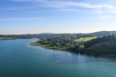 Scenic view of river against sky