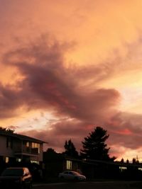 View of cloudy sky at sunset