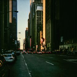 City street with buildings in background