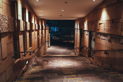 Empty corridor of building