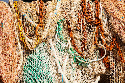 Close-up of fishing net