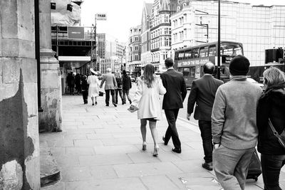 People walking on street