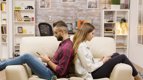 Business colleagues working at home