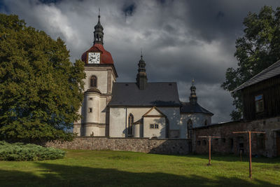 Low angle view of church against sky