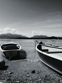 Boats in lake