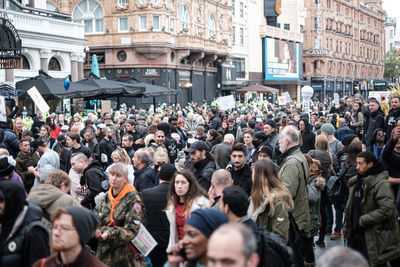 Group of people on city street