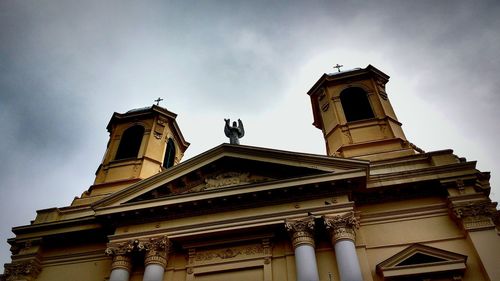 Low angle view of temple against sky