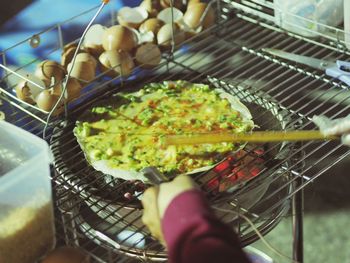 Close-up of preparing food