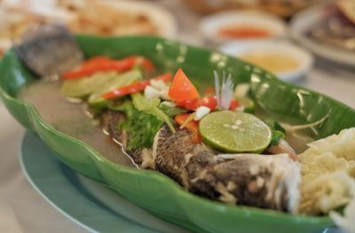 Close-up of food on plate