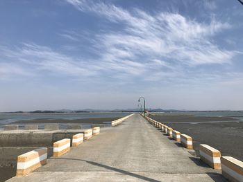 View of bridge over sea against sky