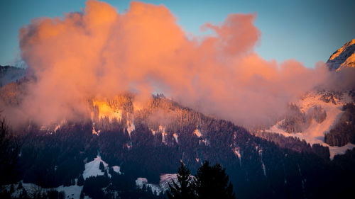 Scenic view of snowcapped mountain