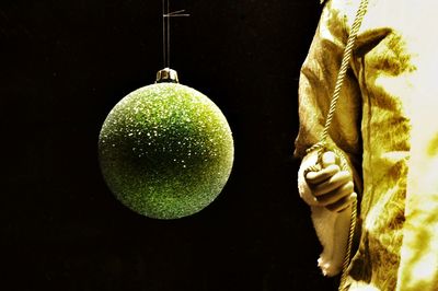 Close-up of star shape against black background