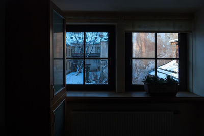 View of window in winter