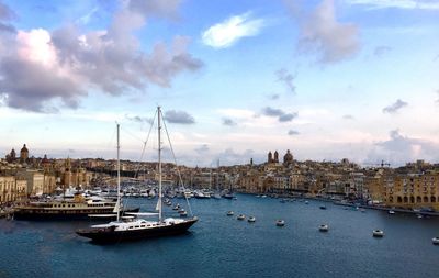 Boats in harbor