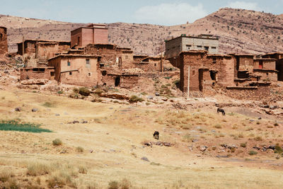 Old houses in a desert