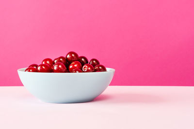 Close-up of strawberries in bowl