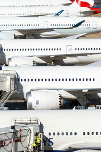 High angle view of airplane