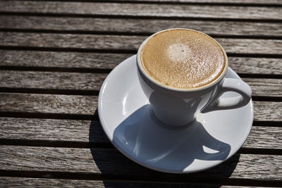 Close-up of coffee on table