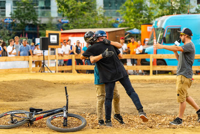 People playing at playground