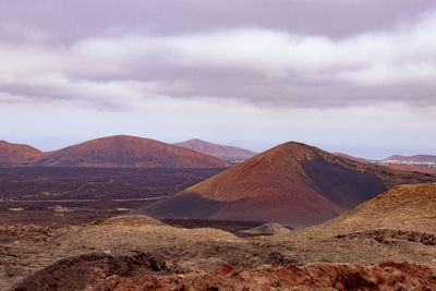 Scenic view of desert against sky